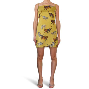 Tiger-Print Mini Slip Dress