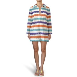 Striped Beach Coverup Shirtdress