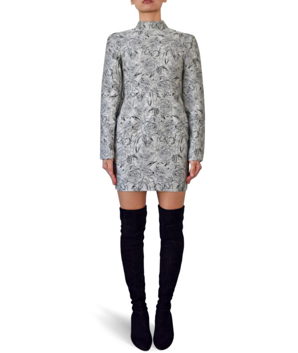 Mock Neck Sheath Mini Dress