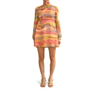 Silk Wavelength Mini Dress