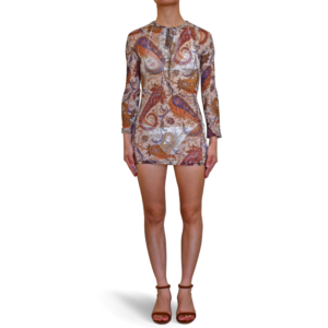 Printed Mini Coverup Dress