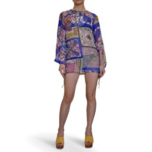 Multicolor Silk Coverup Dress