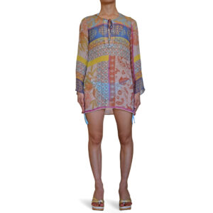 Silk Mini Coverup Dress
