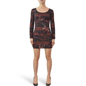 Square-Neck Knit Mini Dress