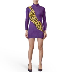 Tiger-Print Mini Knit Dress