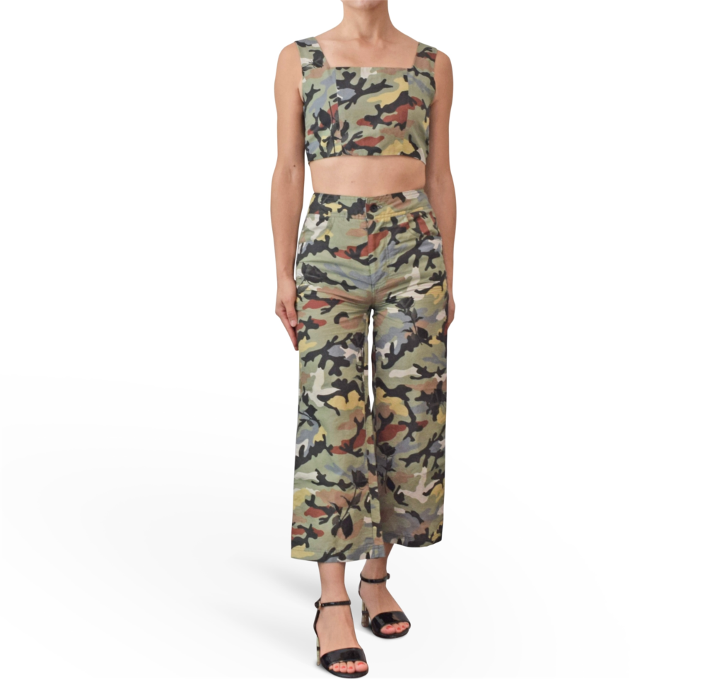 Mesh Crop Top Pant Set