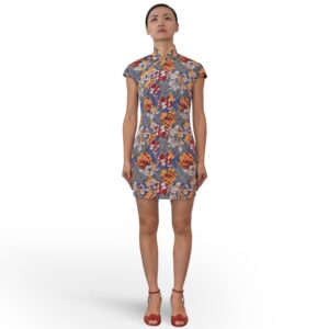 Floral Collared Mini Dress