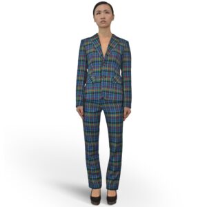 Checked Jacket and Pants Set
