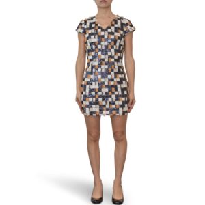 V-Neck Sequin Mini Dress