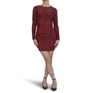 Heart-Print Mini Dress