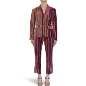 Striped Jacket and Pants Set