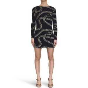 Chain-Print Mini Dress