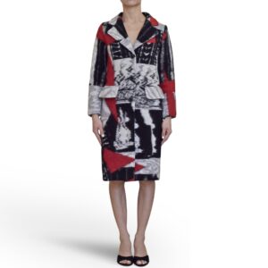 Printed Wool Coat