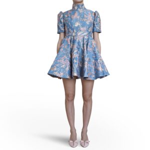 Jacquard Flared Mini Dress