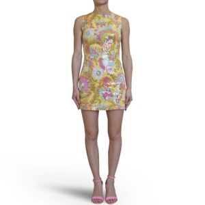 Sequin Floral Mini Sheath Dress